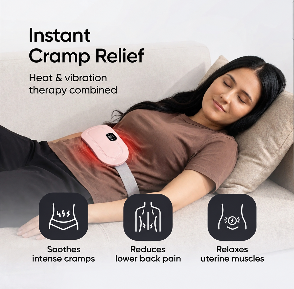 smart heating belt for period cramps relief